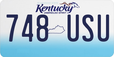 KY license plate 748USU
