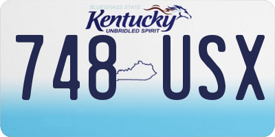 KY license plate 748USX
