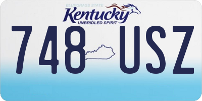 KY license plate 748USZ