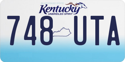 KY license plate 748UTA