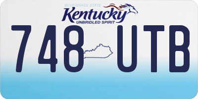 KY license plate 748UTB