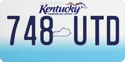 KY license plate 748UTD