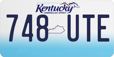 KY license plate 748UTE