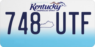 KY license plate 748UTF