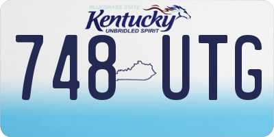 KY license plate 748UTG