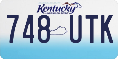 KY license plate 748UTK