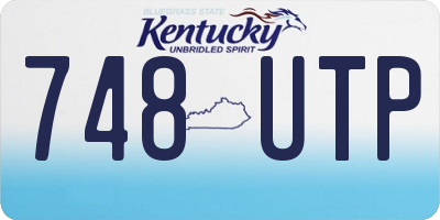 KY license plate 748UTP