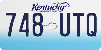 KY license plate 748UTQ