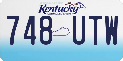 KY license plate 748UTW