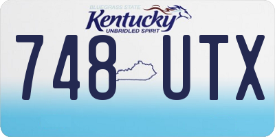 KY license plate 748UTX