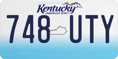 KY license plate 748UTY