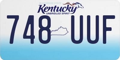 KY license plate 748UUF