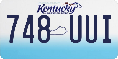 KY license plate 748UUI