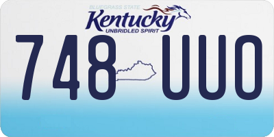 KY license plate 748UUO
