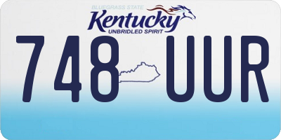 KY license plate 748UUR