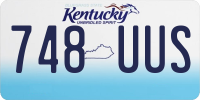 KY license plate 748UUS