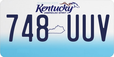 KY license plate 748UUV