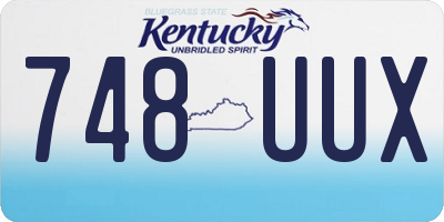 KY license plate 748UUX