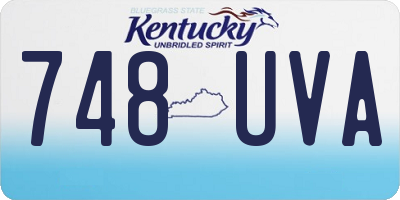 KY license plate 748UVA
