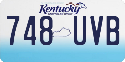 KY license plate 748UVB