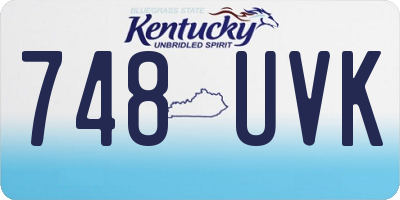 KY license plate 748UVK