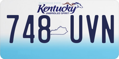 KY license plate 748UVN