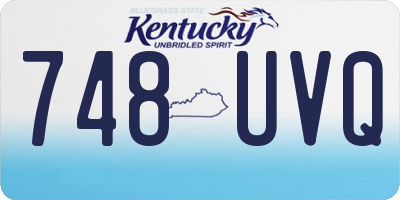 KY license plate 748UVQ