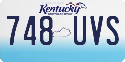 KY license plate 748UVS