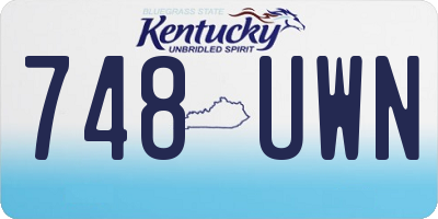 KY license plate 748UWN
