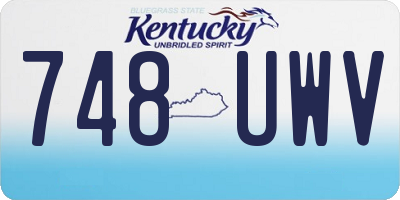 KY license plate 748UWV
