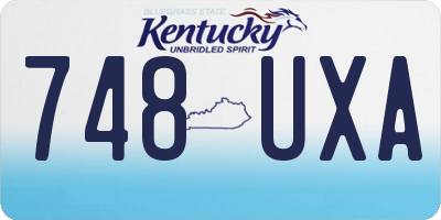KY license plate 748UXA