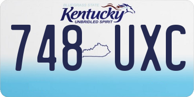 KY license plate 748UXC