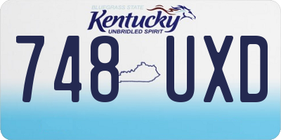 KY license plate 748UXD