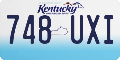 KY license plate 748UXI