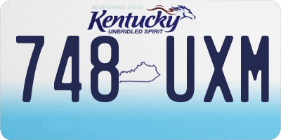 KY license plate 748UXM