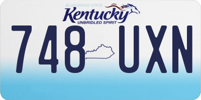 KY license plate 748UXN