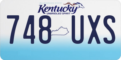 KY license plate 748UXS