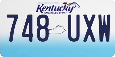 KY license plate 748UXW