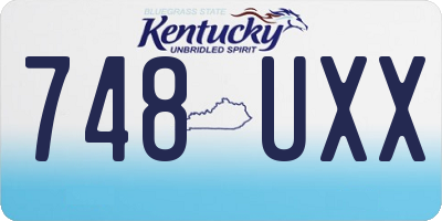 KY license plate 748UXX