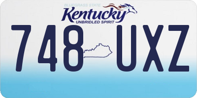KY license plate 748UXZ