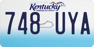 KY license plate 748UYA