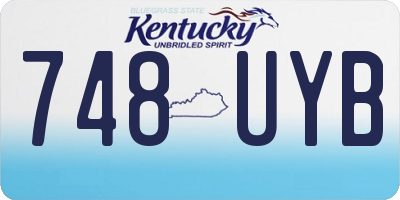KY license plate 748UYB