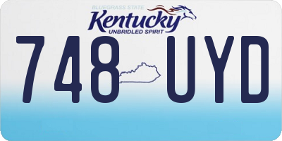 KY license plate 748UYD