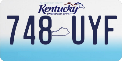KY license plate 748UYF