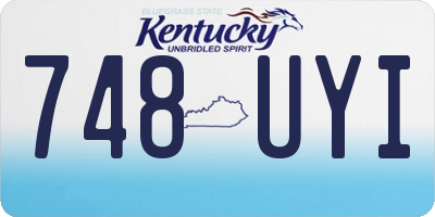 KY license plate 748UYI