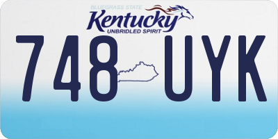 KY license plate 748UYK
