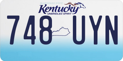 KY license plate 748UYN