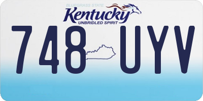 KY license plate 748UYV