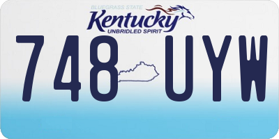 KY license plate 748UYW
