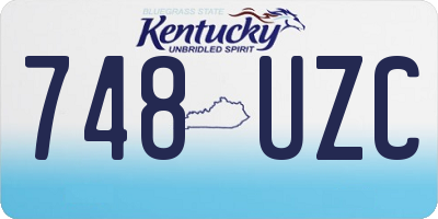 KY license plate 748UZC